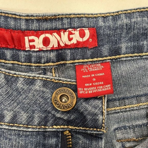 Vintage BONGO Bootcut Denim Jeans Womens 9 Low Rise Back Flap Pocket Y2K - Picture 4 of 14